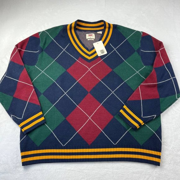 Levi's Other - Levi's XL Retro Stay Loose Oversized V-Neck Sweater‎ New Men Cotton